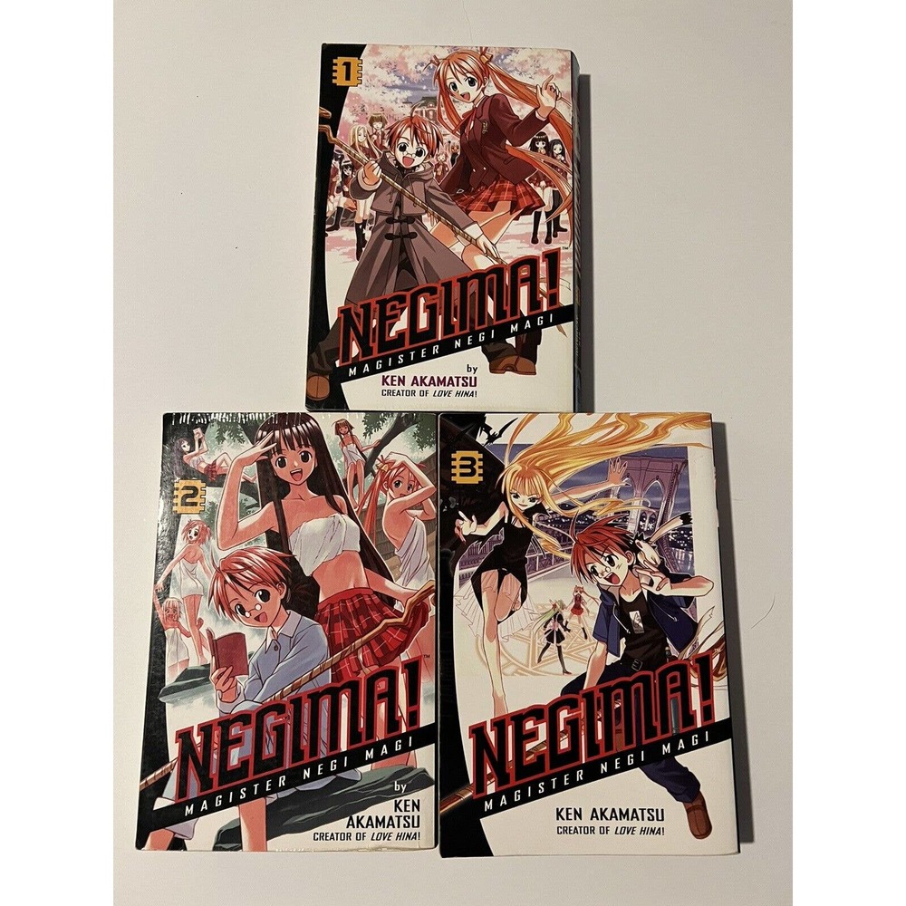 Negima! Manga Lot Volumes 1-3 Ken Akamatsu